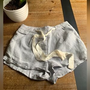 Wilfred linen shorts with lace belt